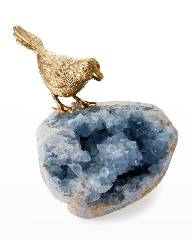Bird On Celestite Rock I Decorative Accent