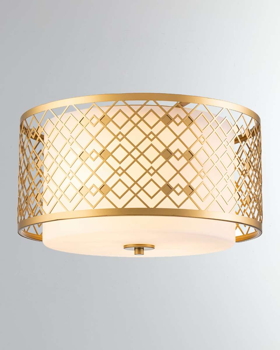 Ziggy Flush Mount in Lacquered Silver