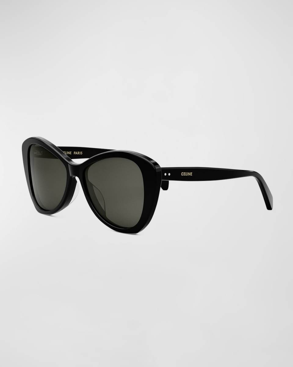 Thin Logo Acetate Butterfly Sunglasses