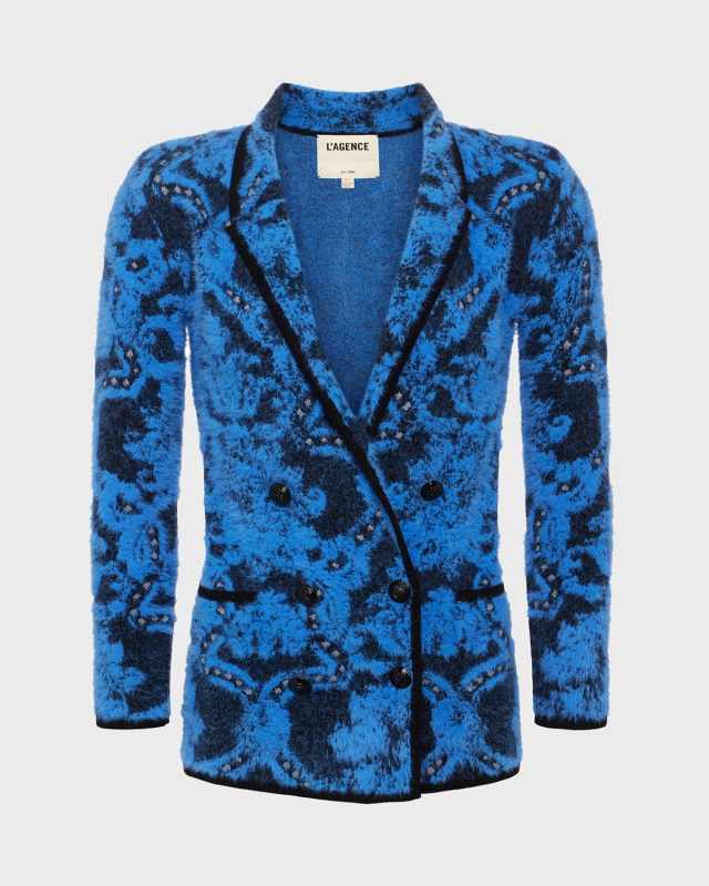 Eileen Fuzzy Jacquard Knit Blaz