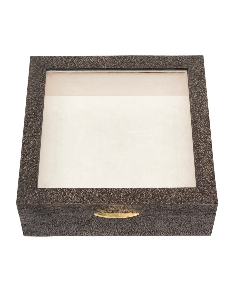 Henlow Square Faux-Shagreen Display Box