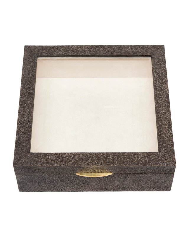 Henlow Square Faux-Shagreen Display Box