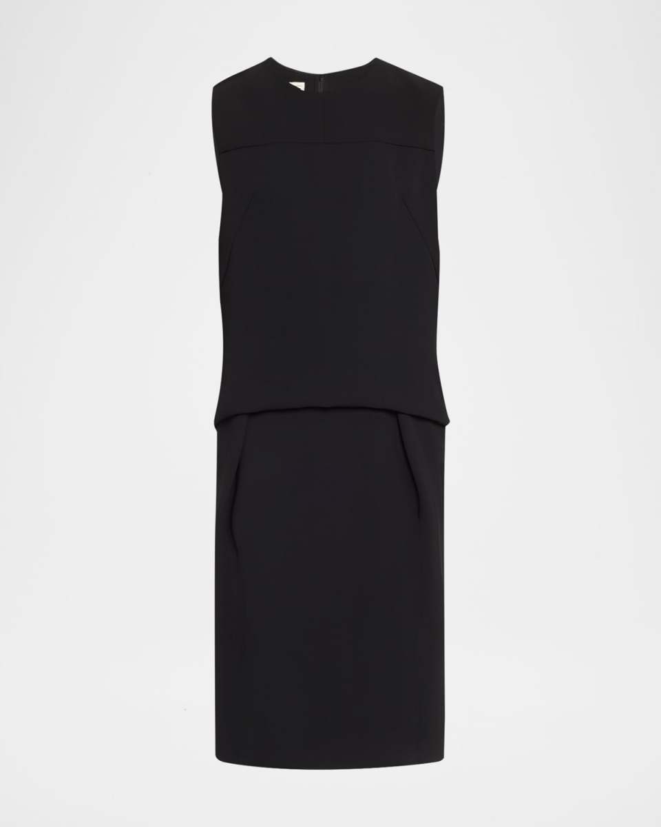 Dorenta Drop-Waist Sleeveless Midi Dress