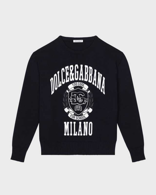 Boy's Too Cool For School Collegiate-Inspired Sweater, Size 4-6