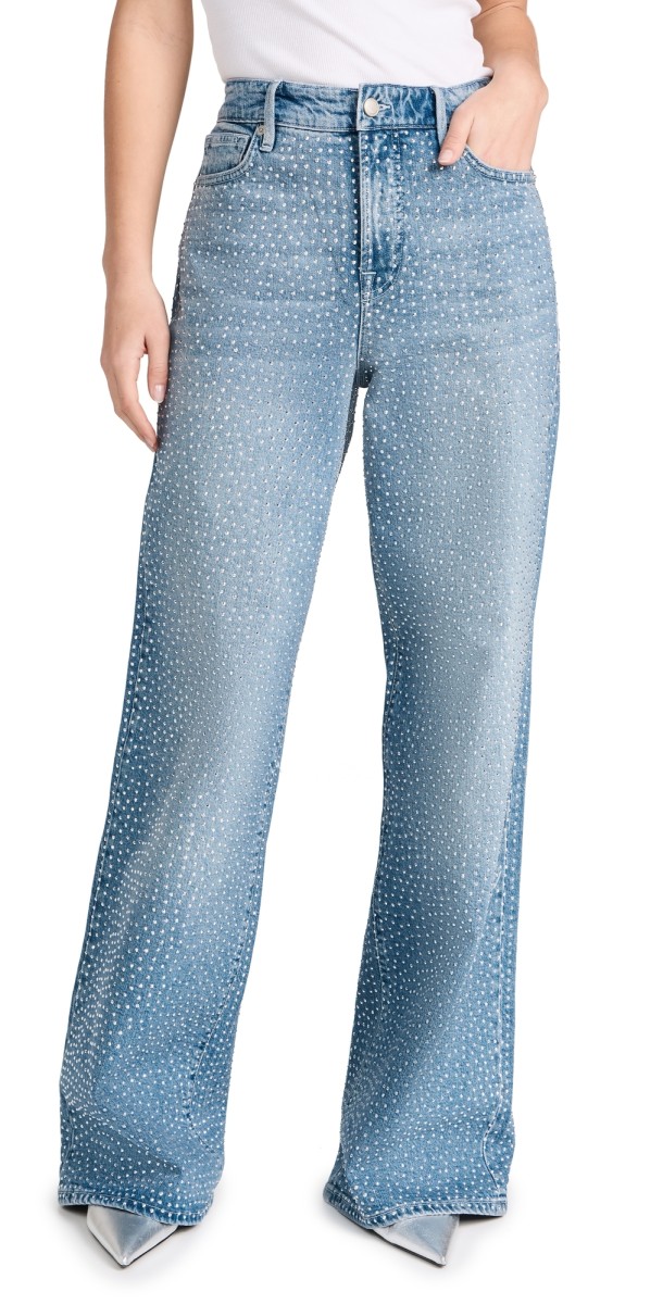 Good American Relaxed Crystal Jeans Indigo59
