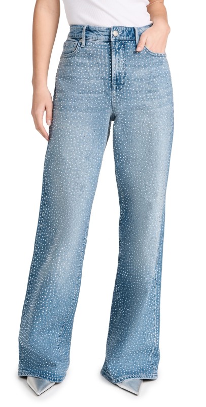 Good American Relaxed Crystal Jeans Indigo59