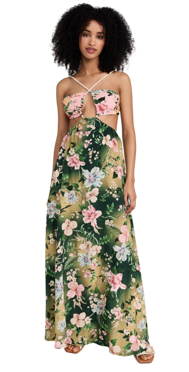 Agua Bendita Daphneally Maxi Dress Multicolor