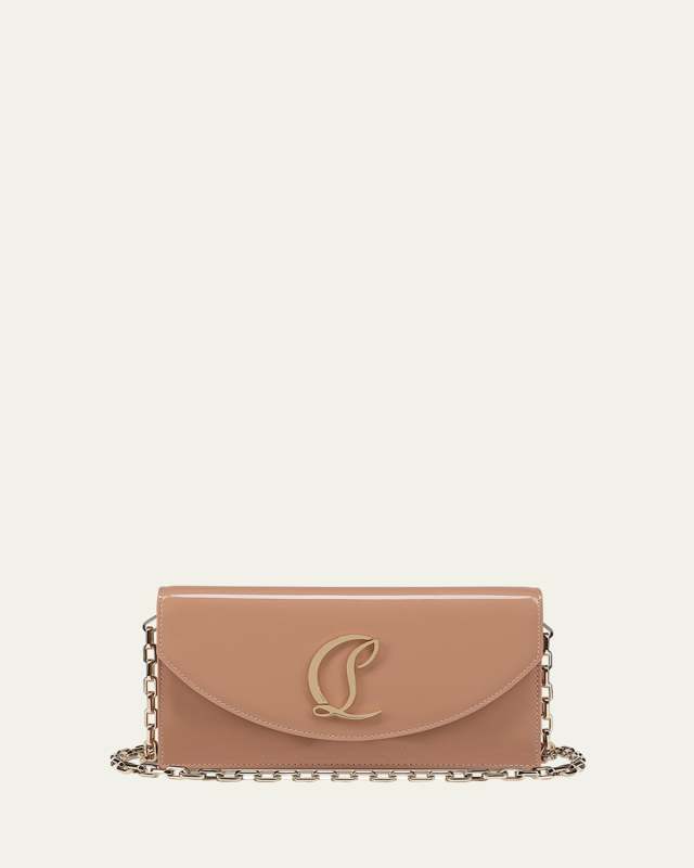 Loubi54 Flap Patent Leather Clutch Bag