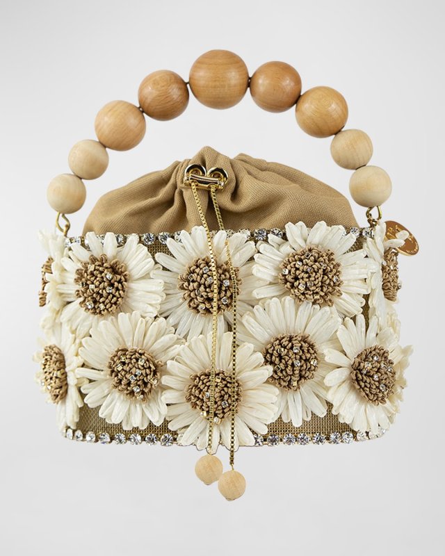 Holli Mahalo Flower Straw Top-Handle Bag