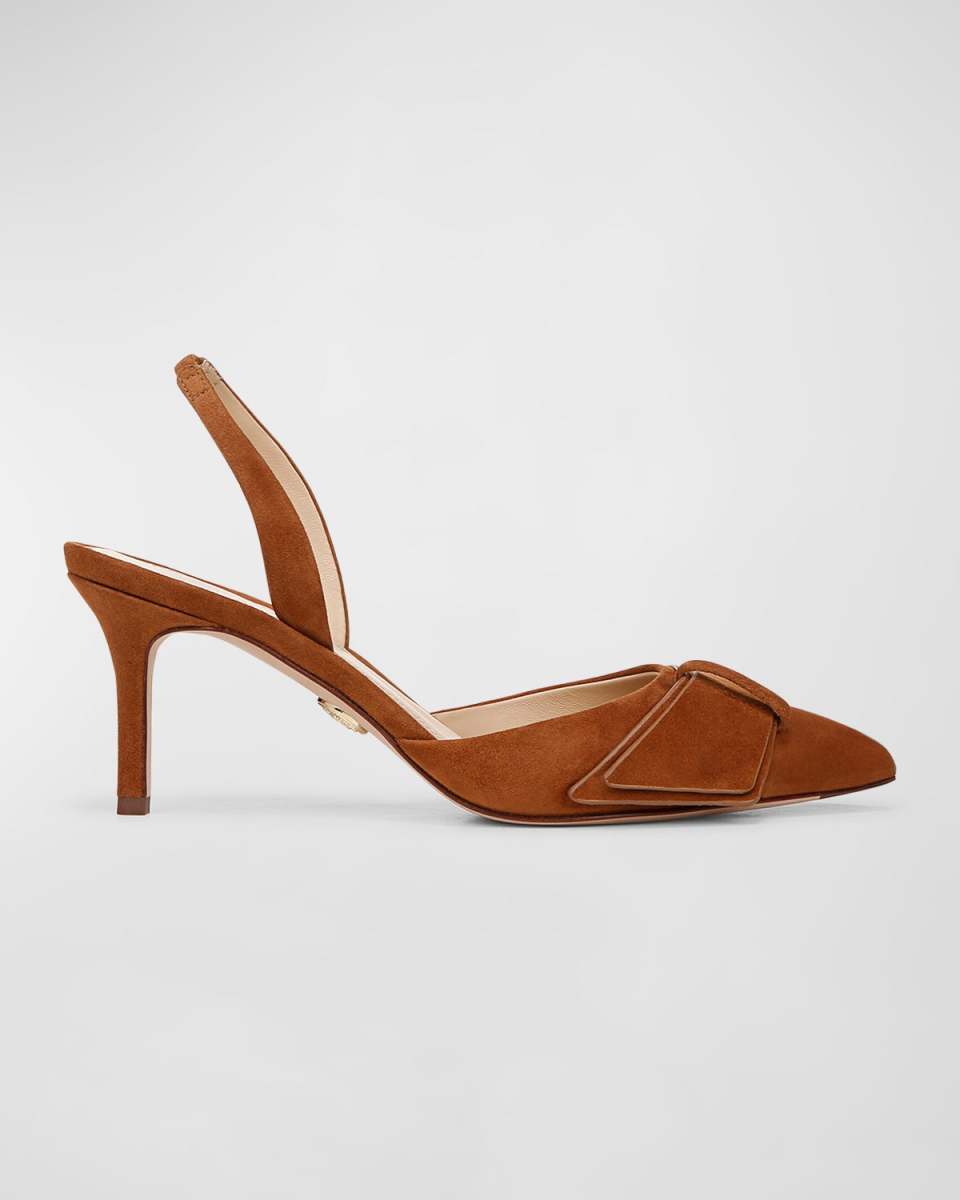 Lisbeth Suede Halter Pumps