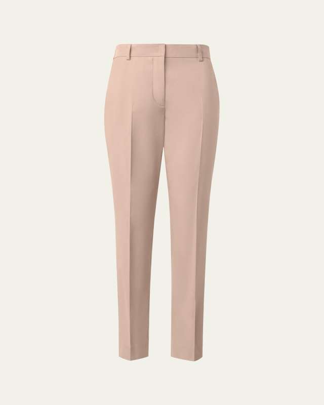 Flavin Cotton Techno Gabardine Tapered-Leg Ankle Pants