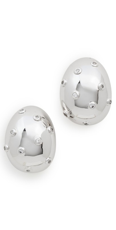 Luv Aj Pave Molten Studs Silver