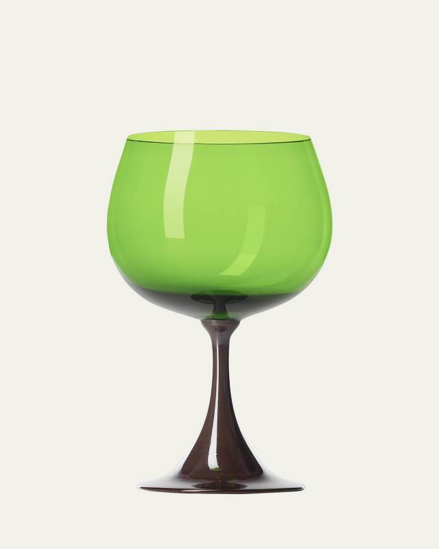 Burlesque Blueberry/Green Wine Glass, 29 oz.