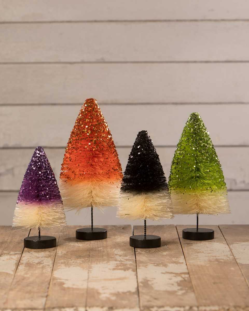 Haunted Halloween Hues Trees, Set of 4