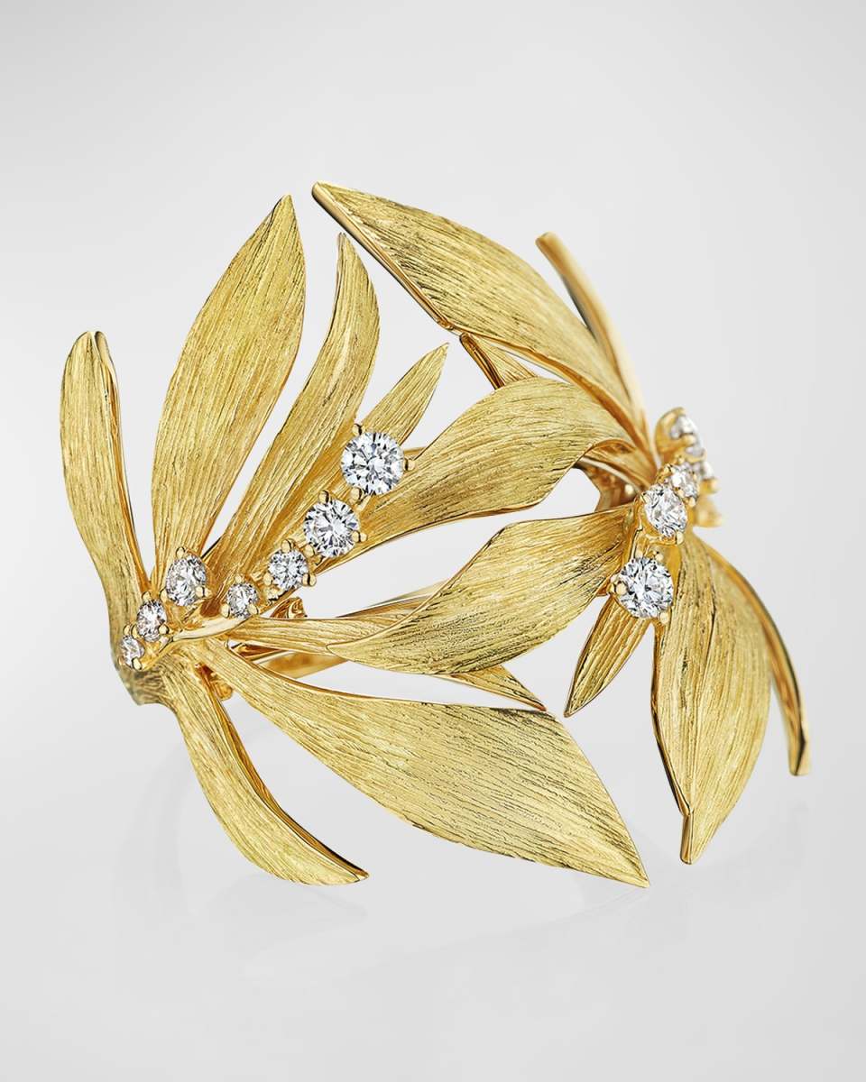 18K Bahia Yellow Gold Ring With Diamonds