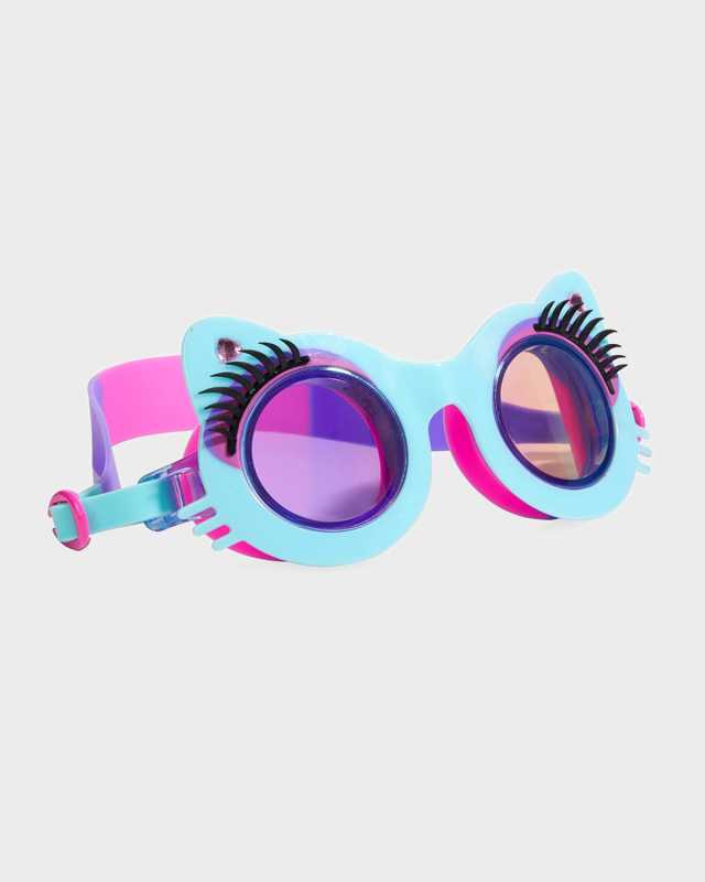 Kid's Mittens Blue Swim Goggles