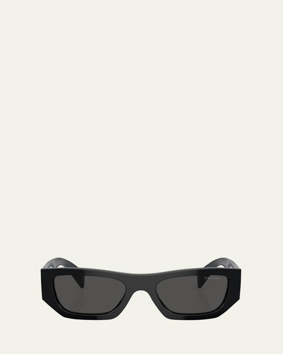 Bold Acetate & Plastic Rectangle Sunglasses