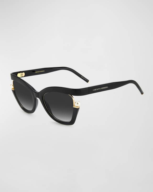 Pearly Polyamide Butterfly Sunglasses