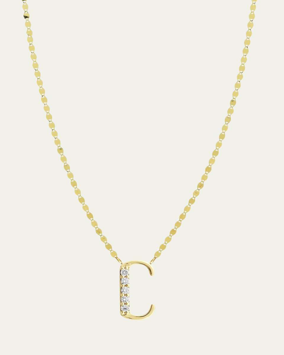 Get Personal Initial Pendant Necklace with Diamonds