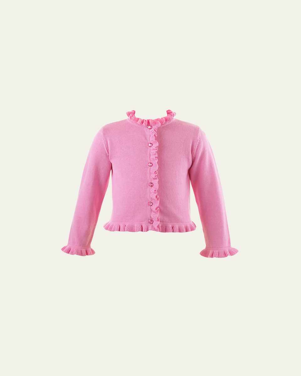 Girl's Frill Cardigan, Size 2-10