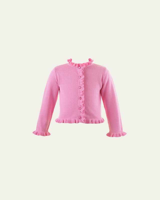 Girl's Frill Cardigan, Size 2-10