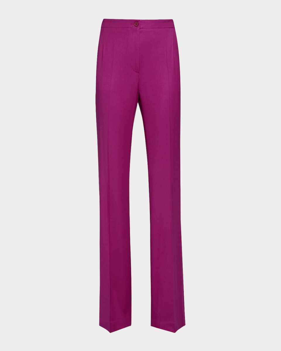Beth Flared-Leg Stretch Virgin Wool Pants