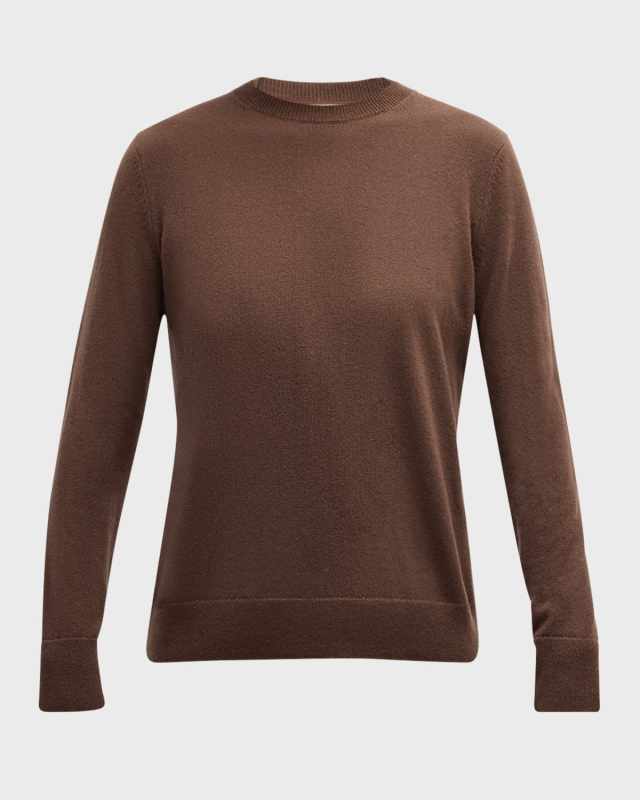 Metallic Cashmere Crewneck Sweater