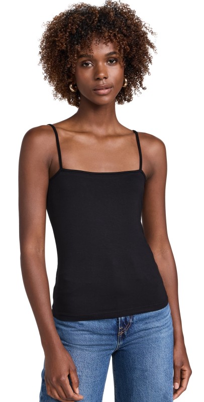 L'AGENCE Lavinia Square Neck Tank Black