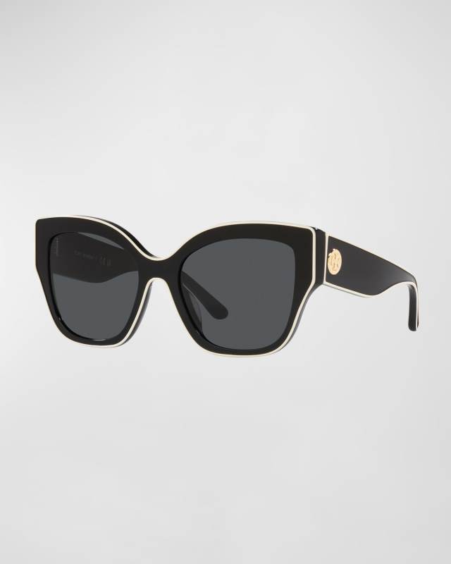 Contrasting Acetate Butterfly Sunglasses