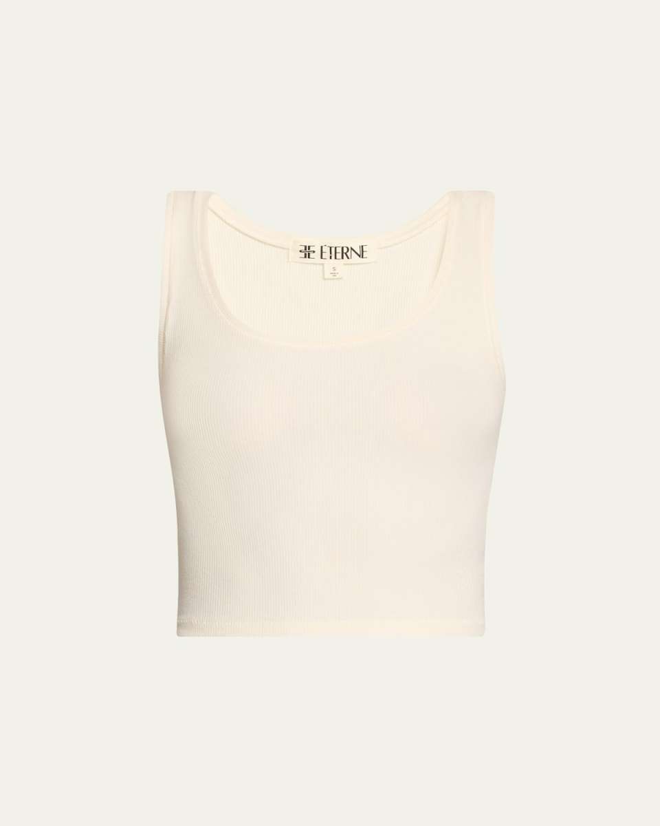 Square-Neck Cropped Tank Top