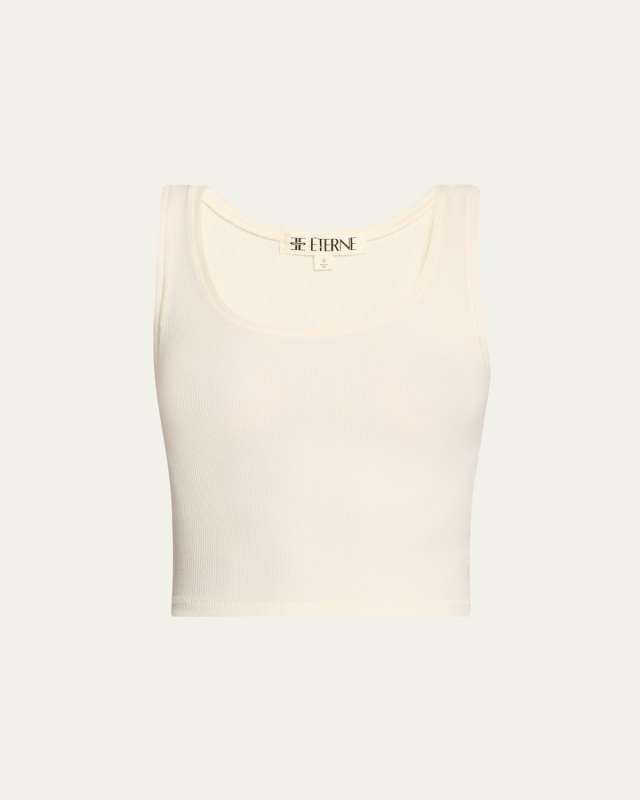 Square-Neck Cropped Tank Top