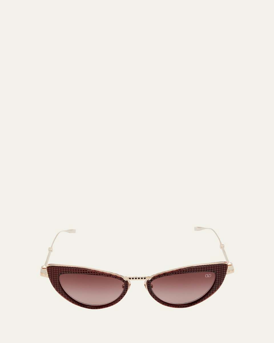 VIII Titanium & Acetate Cat-Eye Sunglasses