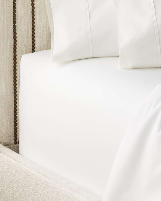 Organic 464 Percale Fitted Sheet, TWIN