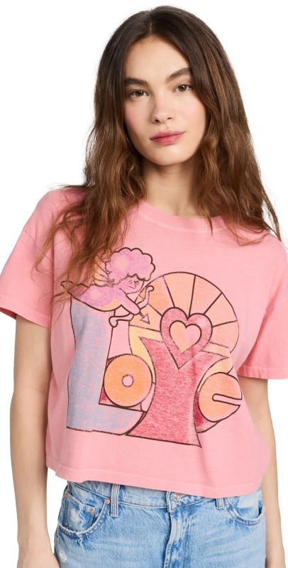 MOTHER The Grab Bag Crop Tee Love Cupid