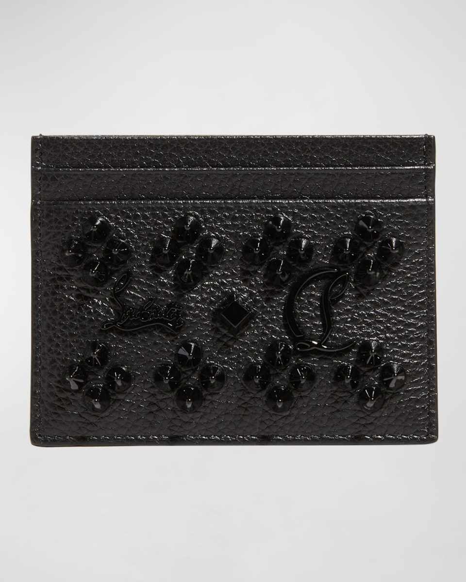 Kios Card Case in Leather with Loubinthesky Spikes