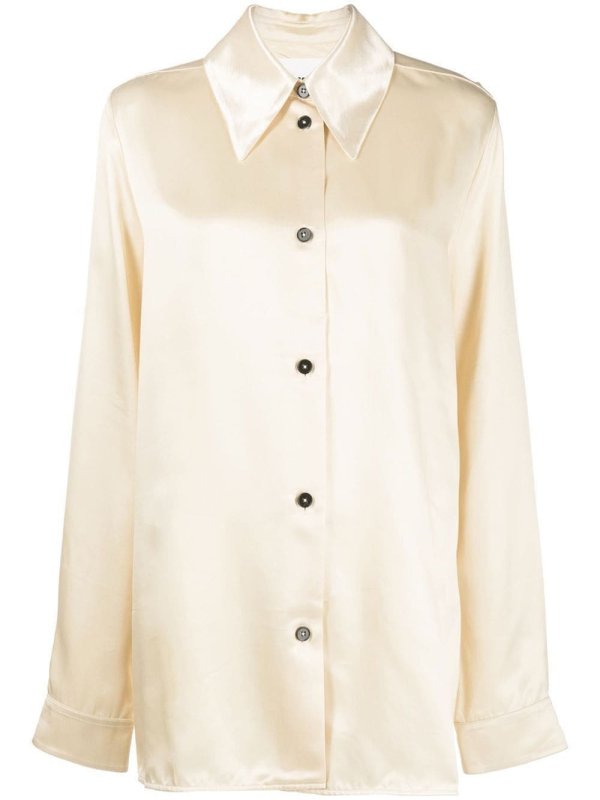 satin long-sleeve shirt
