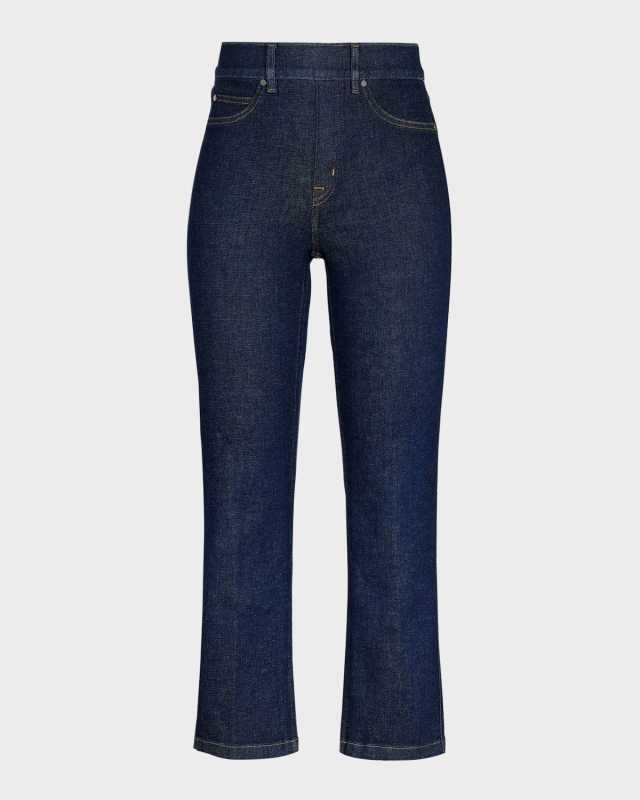 Cropped Kick Flare Denim Jeans