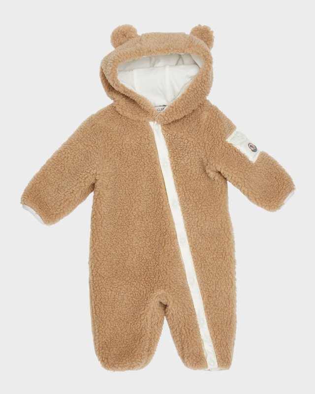 Kid's Fleece Logo-Print Coverall, Size 3M-18