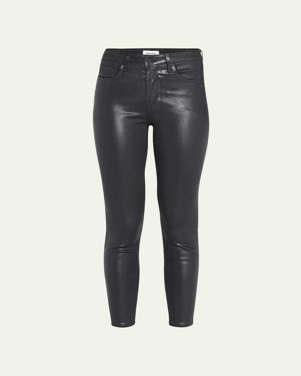 Margot Coated High-Rise Skinny Ankle Jeans