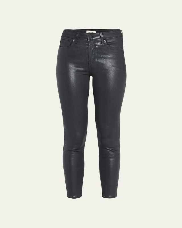 Margot Coated High-Rise Skinny Ankle Jeans