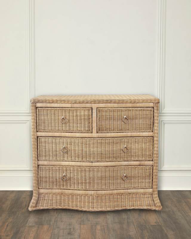 Celine Rattan 4-Drawer Chest