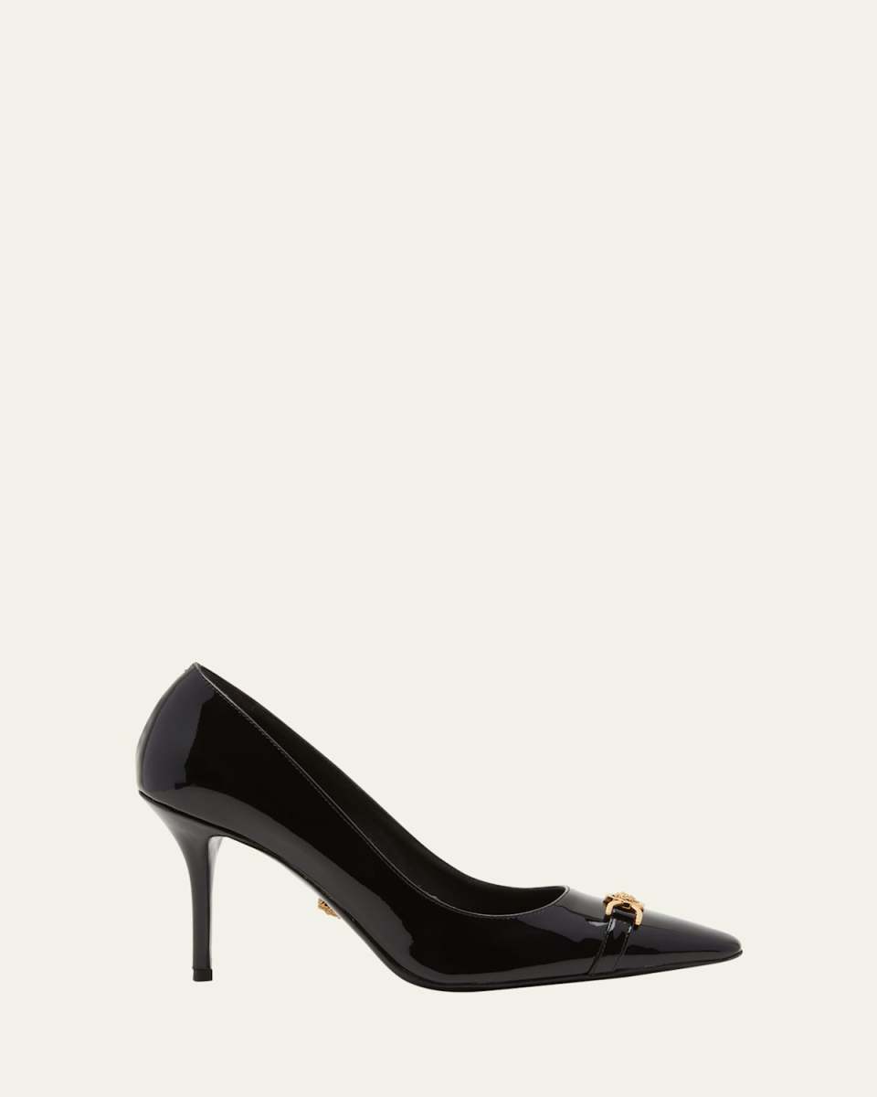 Medusa Chain Patent Leather Pumps