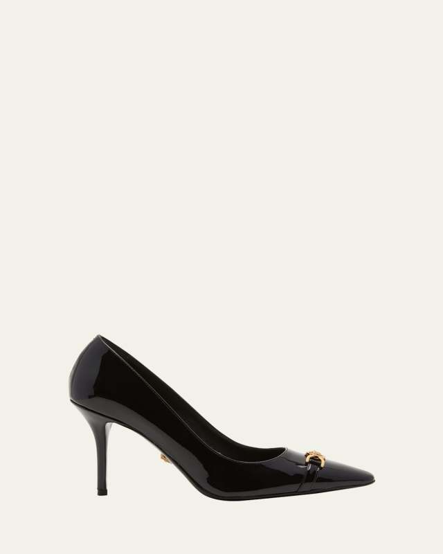 Medusa Chain Patent Leather Pumps