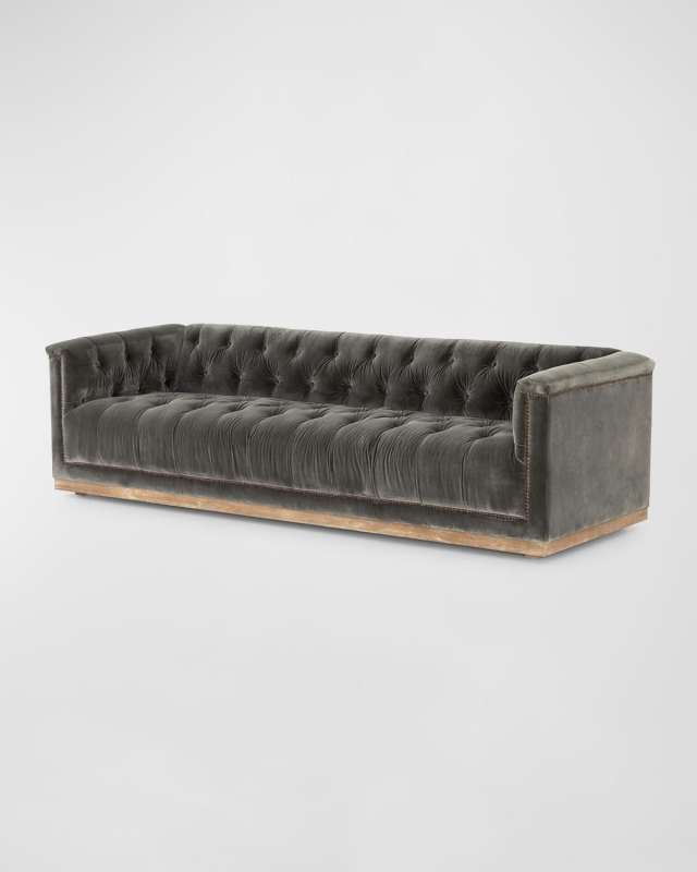 Maxx Velvet Sofa, 95"