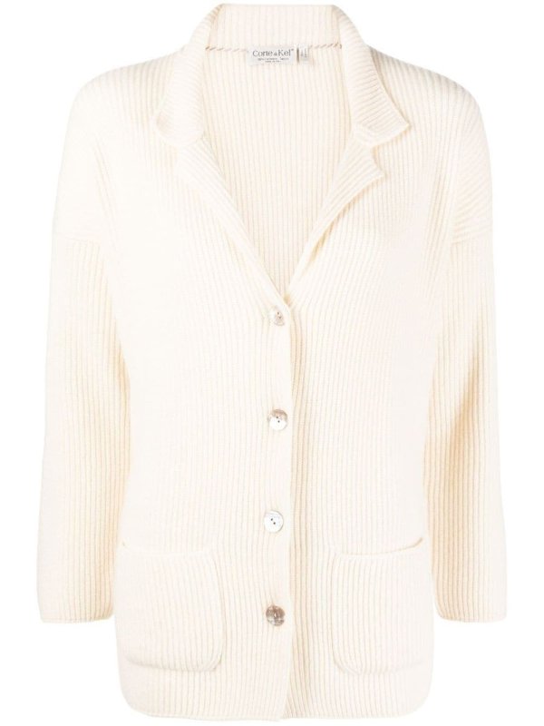 ribbed-knit cardigan