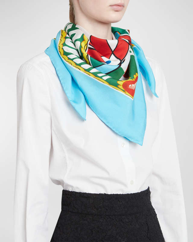 Graphic Silk Foulard