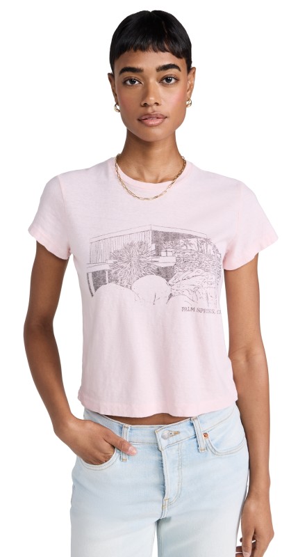 RE/DONE 50s Kaufmann House Boxy Tee Peony