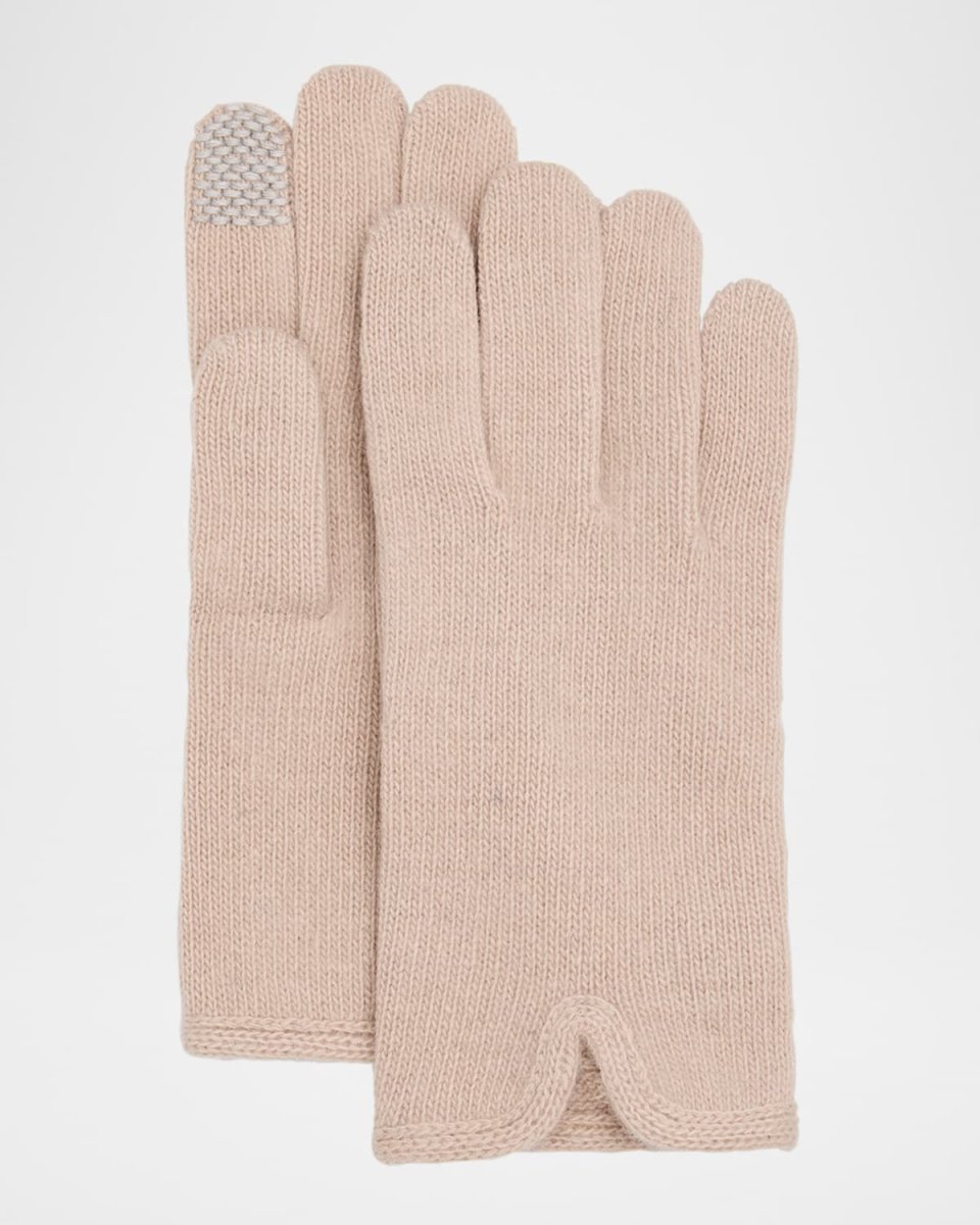 Cashmere-Blend Gloves W/ Tech Finger Detail