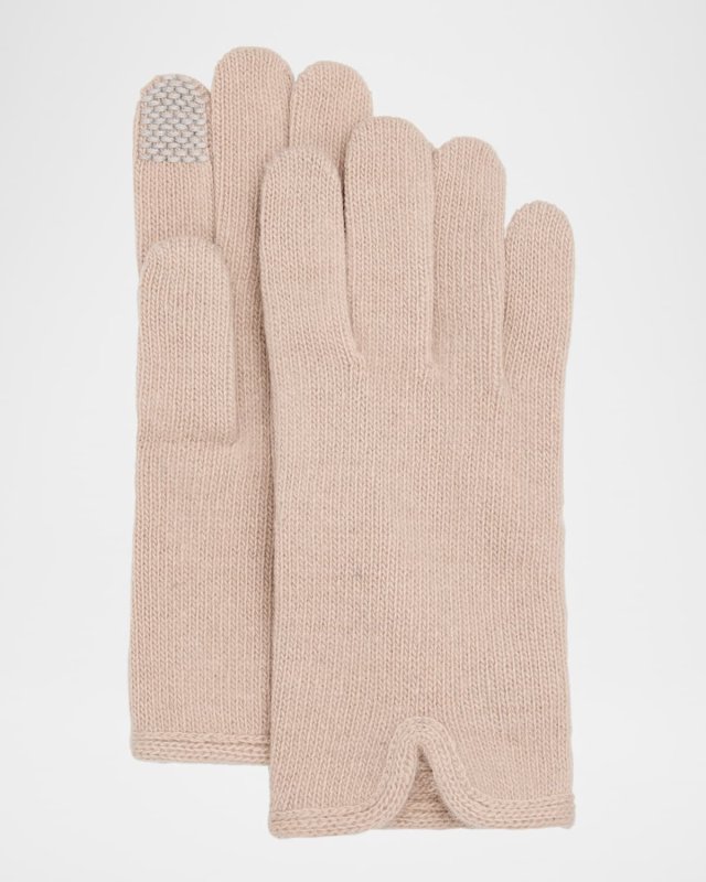 Cashmere-Blend Gloves W/ Tech Finger Detail