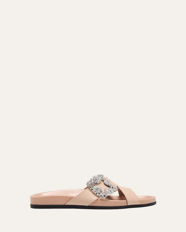 Chilanghi Crystal-Buckle Comfort Sandals